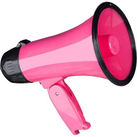 Haut-Parleur MéGaphone Compact 25 W PA MéGaphone - avec SirèNe IntéGréE, Enregistreur Vocal, Ouvre-Bouteille,Rose (1/5)