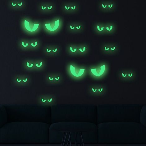Adesivi fluorescenti di Halloween, decorazioni luminose rimovibili per Halloween, adesivi murali per feste di Halloween e camerette per bambini. (1/5)