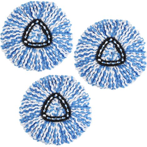 1 Tête de balai triangulaire rotative, microfibre, essorage facile, rechargeable, pour sols maison bureau (1/5)