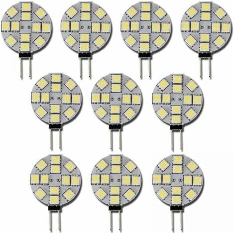 10x G4 LED Lampe DC 12V Nicht dimmbar Weiß 6000K Leuchtmittel Ersatz für 20W Halogenlampe für Küche Wohnmobil RV Anhänger Boot (1/5)