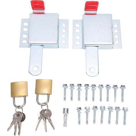 2PCS Garage Door Lock, Steel Side Deadbolt (1/5)