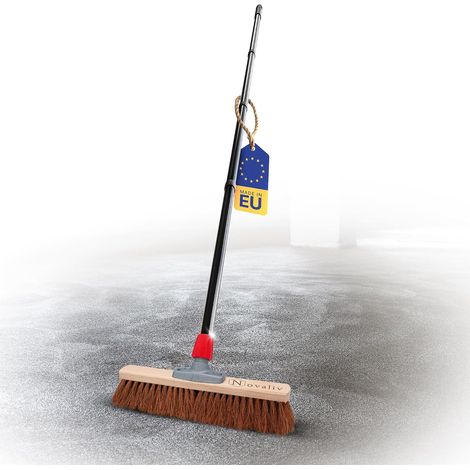 Balai en Poils de Coco Naturels 40 cm - Idéal pour Atelier, Industrie, Maison, Peinture, Cheveux, Terrasse (1/5)