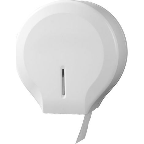 Distributeur de papier toilette OLMO jusqu'à diamètre 26cm, 265x280x130mm, ABS blanc (1/5)