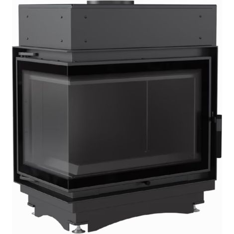 Kratki Wasserführender Kamineinsatz MAJA DECO 8 kW Ø 180 links schwarz Kamin (1/5)