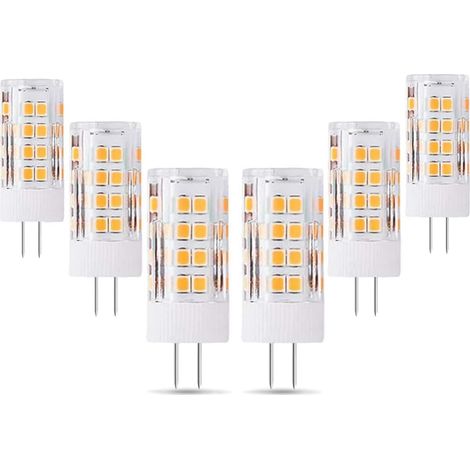 Lot de 6 Ampoules LED G4 AC/DC 12V, 5W, 500 Lumens, Blanc Chaud 3000K, Angle de faisceau 360°, équivalent G4 Halogène 50W, Not Dimmable (1/5)