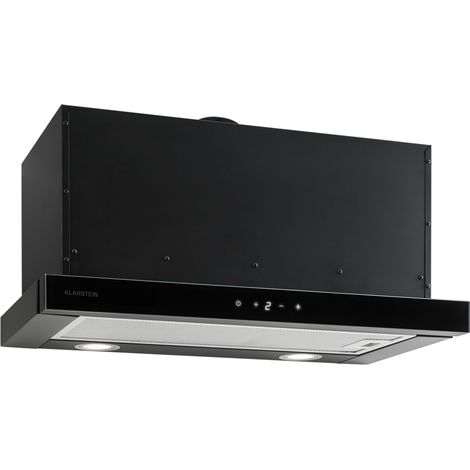 Vinea Hotte murale escamotable plate 60cm 610m³/h classe A - noir (1/7)