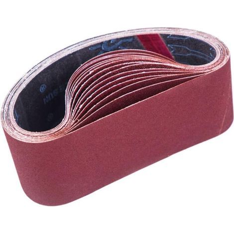 Nastro abrasivo 75 x 533 mm, nastri abrasivi misti (3 grane 80/120/150/240/400) per levigatrici a nastro (15 pezzi) (1/5)