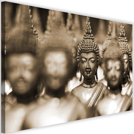 Tableau sur toile Bouddha brun feng shui 60x40 (1/5)