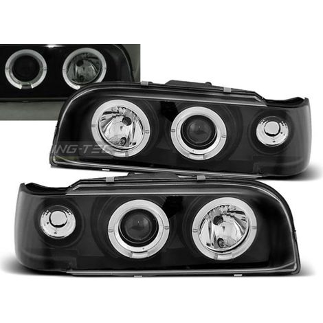 Paire de feux phares Volvo 850 92-96 angel eyes noir-27362105 (1/2)