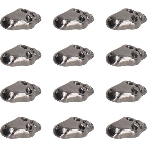 Lot de 150 clous crâne gothique punk DIY, tête de mort, rivets en métal pour cuir, chaussures, vêtements, sacs, argent et noir (1/5)