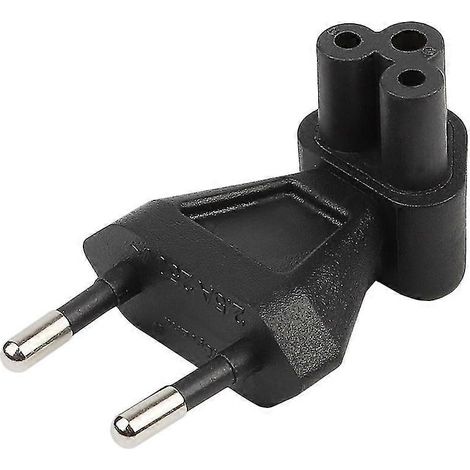 Adaptateur secteur UE mâle 2 broches vers IEC 320 C5 femelle avec fusible 2,5 A, convertisseur de puissance industriel UE (1/5)