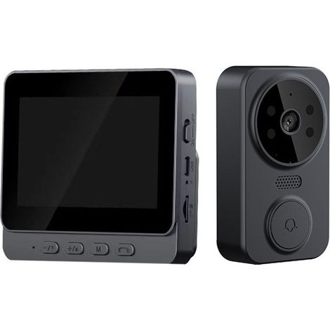 Sonnette vidéo M12 pour la maison avec écran, sans fil, intelligente, avec vidéosurveillance HD et commande vocale. Brilvibera