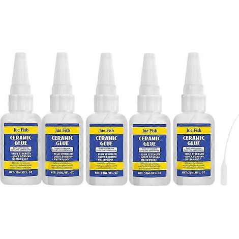 Colle céramique pour la réparation de la porcelaine et de la poterie, 1 à 6 pièces, colle à adhérence instantanée et forte, 30 ml, 5 pièces (1/5)