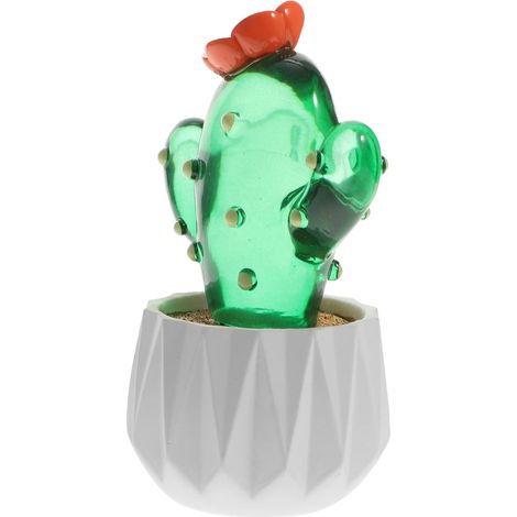 Ornement De Cactus Résine Artificielle Décoration De Plantes Potted Bonsai pour Bureau Salon Cuisine Et Bureau Accessoire De Décor Intérieur Réaliste Et Pratique (1/5)