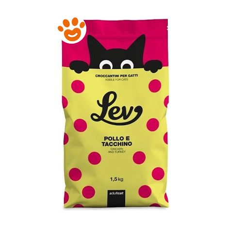 Lev Cat Adult Pollo e Tacchino - Sacco 1,5 Kg -