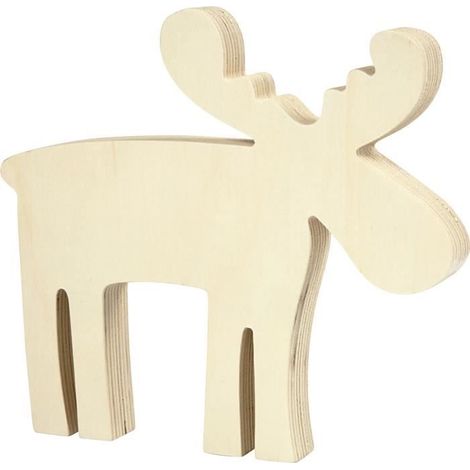 Objet décoratif - Renne - Bois clair - Scandinave - Moderne - Intérieur