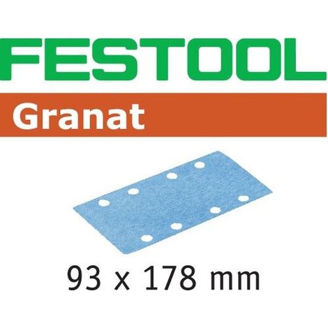 Festool – Feuille abrasive 93x178mm P240 – Pack de 100 – Pour ponçage laques modernes et supports durs – 498940