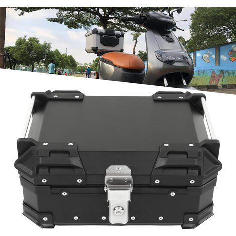 Top case universel 28L en alliage d'aluminium pour motos avec base à dégagement rapide et doublure noire standard (1/5)