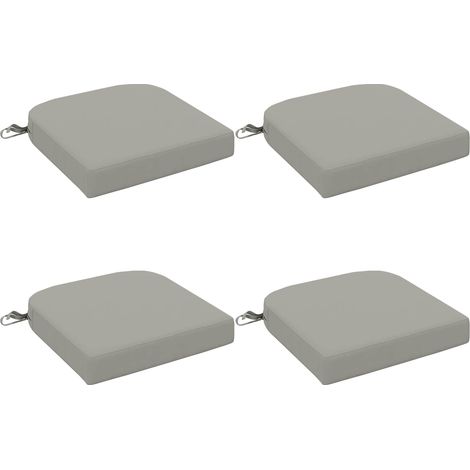 Cuscini per Sedia in 4 Pezzi SOEST 4 pcs 100% Poliestere Grigio vidaXL (1/5)