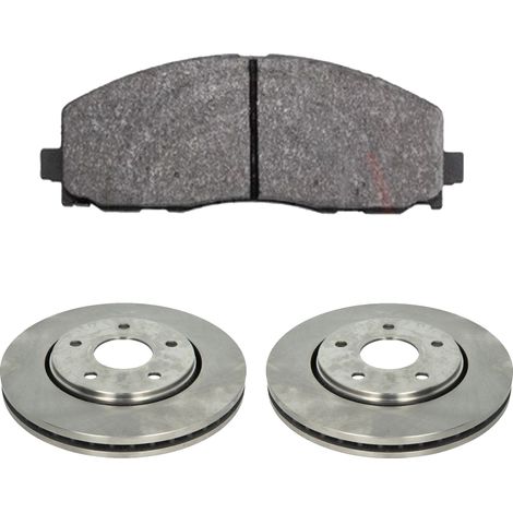 KIT FRENI ANTERIORI compatibile con FIAT FREEMONT (345) - DISCHI + PASTIGLIE OEM: FDB4785, FDB4074 / 17993 , 18028 , 18405 /SOSTITUZIONE DIRETTA/BASSA POLVERE/SILENZIOSO (1/5)