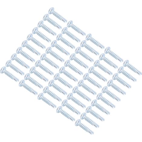 Vis à métaux autoforeuses tête ronde, lot de 50 pièces en acier carbone 4,2x19mm, kit de fixation pour réparation, visserie cruciforme (1/5)