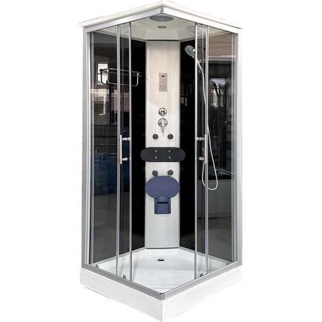 doccia idromassaggio decor bagno "venere" con sedile 90x90x215 cm
