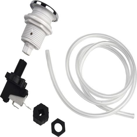 Druckknopf-Ein-/Ausschalter mit Druckluftschlauch zur Steuerung von Whirlpools und Spas. Nennleistung: 16 A, 125/250 V. Geeignet für Pumpen und Fernbedienungsanwendungen. (1/5)