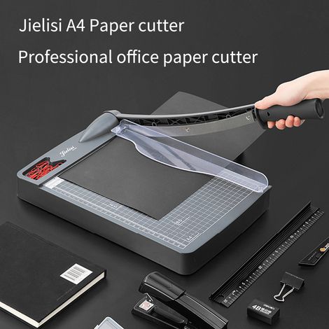 Eosnow Jielisi Mini Paper Trimmer Guillotine Cutter A4 Schnittlänge Desktop Schneidmaschine mit Sicherheitskopf für Handwerksfotos Karten Scrapbooking Office Home Supplies (1/5)