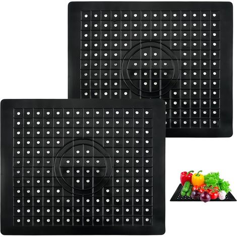 2 Pièces Tapis évier, Découpable, Caoutchouc TPR, Antidérapant, Cuisine (1/5)