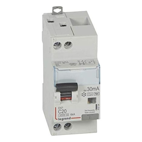 Legrand 410754 Fehlerstromschutzschalter DX³ 4500 230V - 20A TypF 30mA - Kurve C - 2 Module