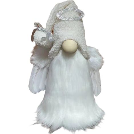 de Noël et de Thanksgiving gnomes en peluche blancs anges