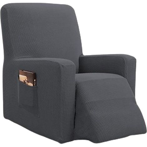 Housse extensible pour canapé inclinable, housse de fauteuil douce et unie