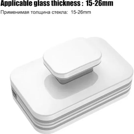 Outil de nettoyage de vitres (15-26 mm), brosse de nettoyage magnétique pour vitres, raclette de drainage automatique double face (1/5)