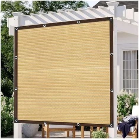 Voile ombrage de jardin, avec œillets, protection solaire, filet d'ombrage, pour balcon, serre, plantes, terrasse, clapier, piscine, brise-vue, coupe-vent (1/5)