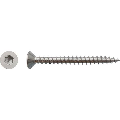 200 Vis Bois Tête Fraisée Torx T20 4 x 60 mm - Inox A2 - D-Work