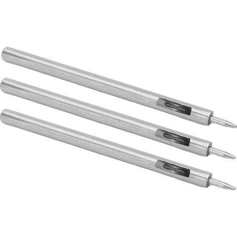 3 emporte-pièces ronds en acier allié pour le bricolage en cuir, outil de perçage creux 0,8 mm