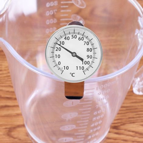 Thermomètre de cuisine à lecture instantanée en métal, sonde pour aliments, lait et café, avec aiguille pour mesurer la température. (1/5)