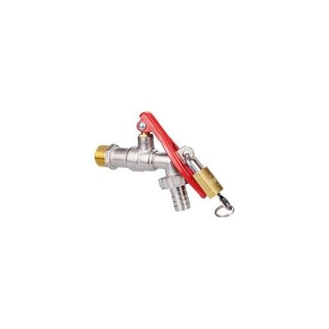 Robinet extérieur verrouillable anti-vol pour jardin – robinet de sécurité avec serrure intégrée, résistant aux intempéries et aux tentatives d’effraction (1/5)