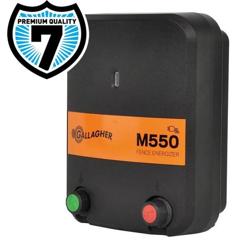 Gallagher M550 Clôture électrique professionnelle 230V 230V pour clôtures jusqu'à 10km pour chevaux, bovins, moutons et animaux sauvages