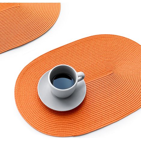 Lot de 4 chaussettes ovales orange individuelles en PP — (1/5)