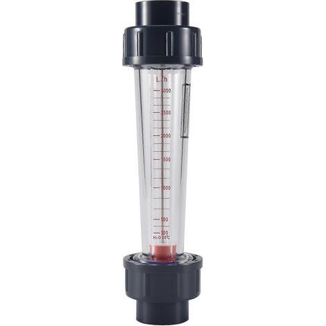 -25 Débitmètre à tube plastique 300-3000 L/h, rotamètre pour eau, débitmètre de liquide, outils de mesure pour produits chimiques et lumière (1/5)