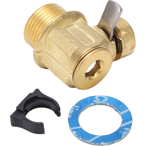 Ortviai Robinet de vidange d'huile moteur M20-1.5 en laiton et acier inoxydable, rapide et étanche (1/5)