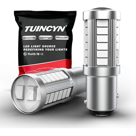 1157 BAY15D Ampoule LED Ampoule De Frein Rouge Super Brillant 5630 33SMD 1016 1034 7528 2057 Feu Arrière Back Back Feu De Recul Clignotant Feu Feu De Stationnement DC 12V (Lot de 2)