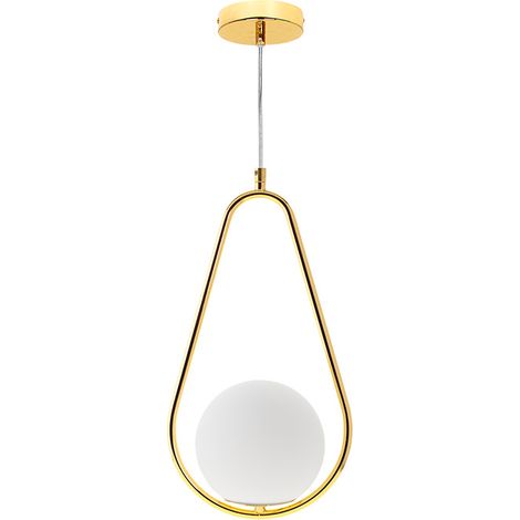 Goldene Hängeleuchte von INTERLUSA von der Serie AIMEE