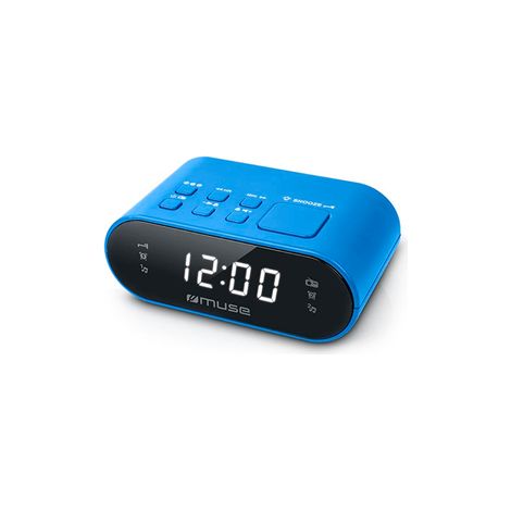Muse m-10 radio sveglia blu fm doppio allarme 0,6'' display lcd (1/2)