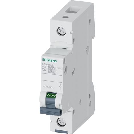 Interruttore automatico SENTRON 5SL6 1P C 6A 6kA AC 5SL6106-7 (1/4)