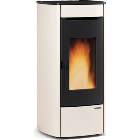 Poêle à granulés ventilé hydro - EXTRAFLAME Marina Idro H13 19 kW Ivoire (1/2)