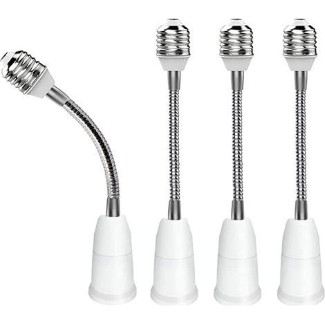 4 Stück E27 auf E27 Extender, Verlängerungslampenadapter, Glühbirnenverlängerung, Schnittstellenkonvertierung für Glühbirnen und Beleuchtung (1/5)