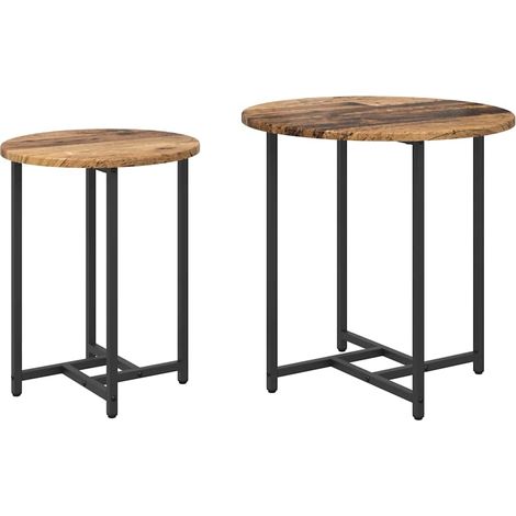 Maison Exclusive - Conjunto de mesas auxiliares 2 pcs Madera enve