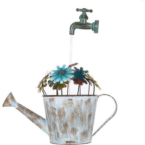 Tooarts Outdoor-Eisenbrunnen, Blumentopfbrunnen, Wasserpumpe, Kaskadenbrunnen, dekorativer Sto